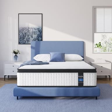 Inofia Twin XL Size Mattress, 14 inch Hybrid Twin XL Mattress in A Box,Ultra Comfort Memory Foam Layer, Medium Feels, Cooling Breathable Cover,Low Motion Transfer Supports for Any Sleep Position - Image 9