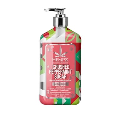 Hempz Crushed Peppermint Sugar Body Lotion, Moisturizer for men and women, Holiday Gifts, 17 oz - Image 1