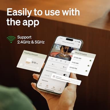 PETLIBRO Automatic Cat Feeder with Camera, 1080P HD Video with Night Vision, 5G WiFi Pet Feeder with 2-Way Audio, Low Food & Blockage Sensor, Motion & Sound Alerts for Cat & Dog Single Tray - Image 6