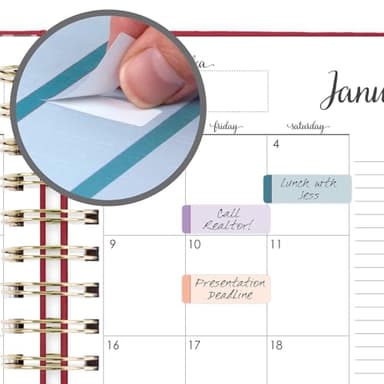 AT-A-GLANCE 2025 Planner, Daily & Monthly, 7" x 8-3/4", Medium, Hardcover, Harmony, Berry (6099-806-59-25) - Image 6