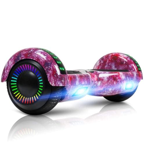LIEAGLE Hoverboard, 6.5" Self Balancing Scooter Hover Board with Many Certified Wheels LED Lights for Kids Adults(star purple) - Image 1