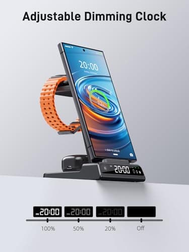 Wireless Charger for Samsung Charging Station, 3 in 1 Android Phone Charger for Samsung Galaxy S25 Ultra/S24 Ultra/S23/Z Fold7/Flip7, Galaxy Watch 8/8 Classic/Ultra/7/6/5, Galaxy Buds 3 Pro/3 - Image 4