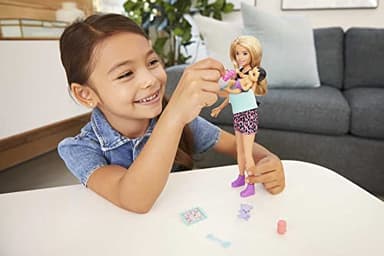 Barbie Skipper Babysitters Inc Set with Blonde Doll in 'Girl Power' Top, Baby Doll & 4 Accessories - Image 2