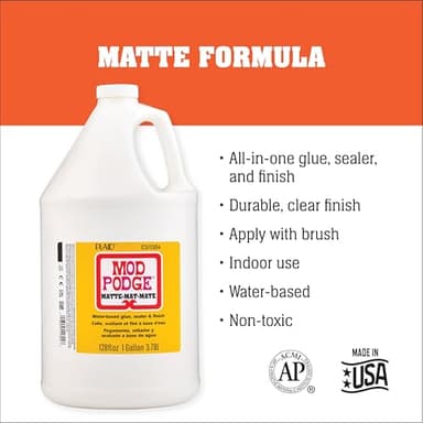 Mod Podge CS11304 Waterbase Sealer, Glue and Finish, 128 oz, Matte - Image 2