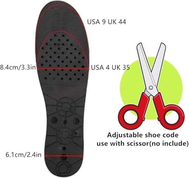 Height Increase Insoles 4-Layer Air up Shoe Lifts Elevator Shoes Insole 2.95inches(7.5 cm) Heels Lift Inserts for Men and Women - Image 5