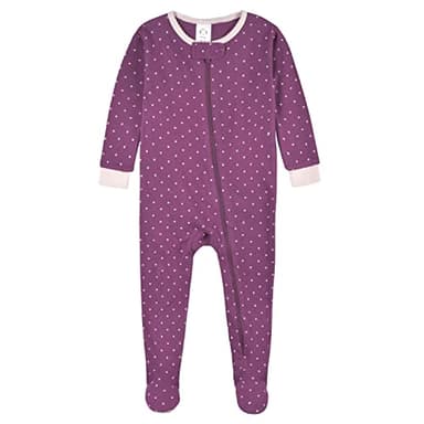 Gerber Baby Girl's 2-Pack Footed Pajamas, Fruit Lovers Purple, 3T - Image 3
