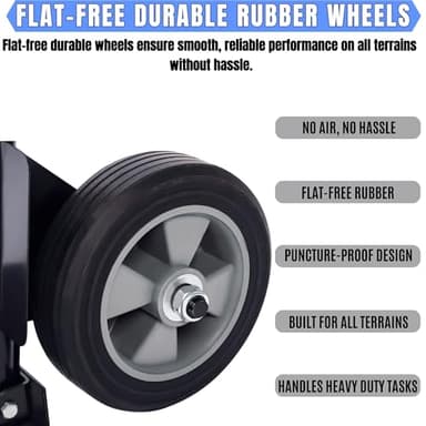 IRONPOW Folding Hand Truck Dolly - 600 LB Capacity, Heavy-Duty Wheels and Compact Design for Moving Heavy Loads in Warehouses, Offices, Homes, and Shopping - Image 7