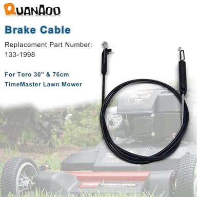 Quanaoo Brake Cable 133-1998 for Toro 30" Timemaster Lawn Mower Blade Engagement Cable Replacement fits 21199 21200 20976 20978 Replaces 115 8439 Walk Behind Lawnmower Brake Cable Parts - Image 3