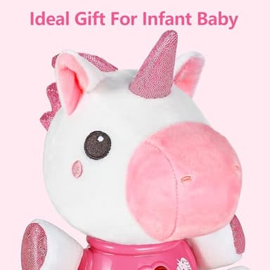 iPlay, iLearn Baby Unicorn Musical Toys, Newborn Girls Gift, Soft Unicorn Plush Stuffed Animal, Infant Light Music Time, 1st Birthday Shower Gift Stuffers for 0 1 2 3 6 9 12 18 Month 1-3 Yrs Toddlers - Image 2