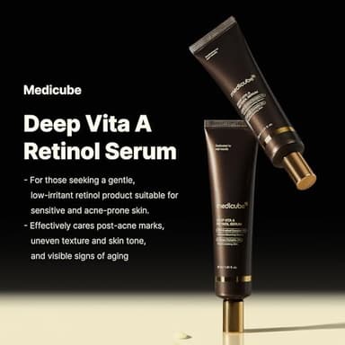 Medicube Deep Reviving Bakuchiol Retinol Facial Serum - Anti-Aging 4th Gen Retinol & Bakuchiol - Targets Fine Lines, Uneven Skin Tone, Blemish Scars - Korean Skin Care, Low Irritant, 1.01 oz - Image 2