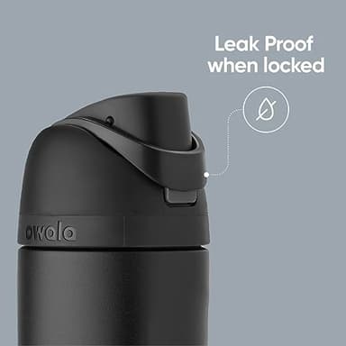Owala FreeSip Insulated Stainless Steel Water Bottle with Straw, BPA-Free Sports Water Bottle, Great for Travel, 32 Oz, Very, Very Dark - Image 7