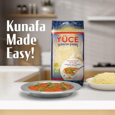 YÜCE Supreme Foods Kataifi Shredded Fillo Dough 500g (17.6 oz), Ingredient For the Viral Dubai Chocolate Bar Pistachio, Dried & Shredded Kataifi Filo Dough, Kunafa, Knafeh, Kadayif Phyllo Pastry - Image 6