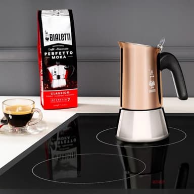 Bialetti - New Venus Induction, Stainless Steel Stovetop Espresso Coffee Maker, Suitable for all Types of Hobs, 6 Cups (7.9 Oz), Copper,Silver - Image 3