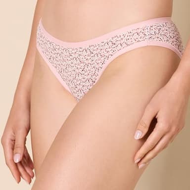 Amazon Essentials Women's Cotton Bikini Brief Underwear (Available in Plus Size), Pack of 6, Ditsy Floral/Floral/Mini Stripe/Multicolor, Large - Image 3