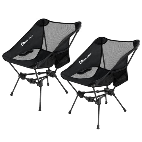 MOON LENCE 2 Pack Portable Camping Chairs Backpacking Chair - The 4th Generation Ultralight Folding Chair - Compact, Lightweight Foldable Chairs for Hiking Mountaineering, Beach - Image 1