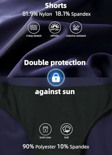 baleaf Swim Shorts Women Bathing Suit Bottoms 6" Modest Swimsuits Tankini Tummy Control Board Shorts Swimwear High Waisted Biker Shorts Boyshorts Navy Blue 3XL - Image 4