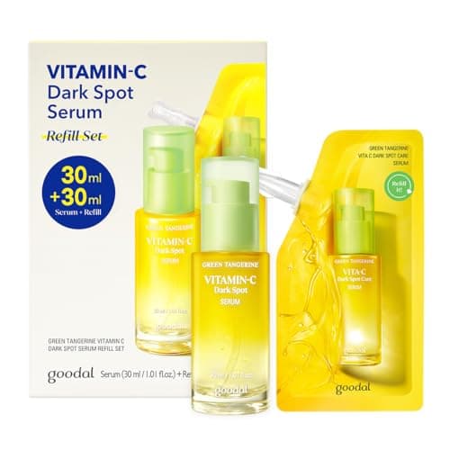 GOODAL Green Tangerine Vitamin C Serum - Advanced Version (2.02 Fl Oz (Pack of 2, Refill Included)) - Image 1