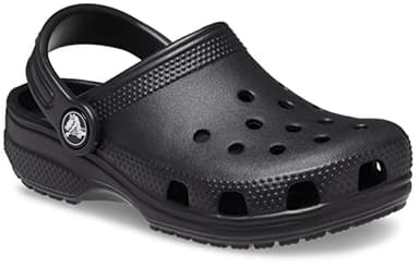 Crocs Unisex-Child Classic Clogs, Black/Black, 5 Big Kid - Image 2