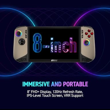 MSI Claw PC Gaming Handheld: Intel Ultra 7-258V, 8" FHD 120Hz Display, 32GB LPDDR5, 1TB NVMe SSD, MicroSD Card Reader, Thunderbolt 4, Win 11 Home: Black 8 AI+ A2VM-001US - Image 5