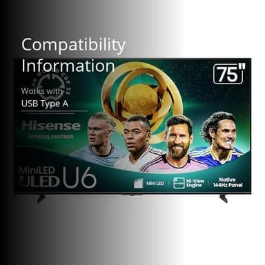 Hisense 75" Class U6 Series Best Value Mini-LED 4K UHD Smart HDR Gaming Fire TV (75U65QF, 2025 Model) - QLED, Native 144Hz, Motion Rate 480, Dolby Vision IQ, Dolby Atmos, Game Mode Pro, Alexa Built In - Image 4