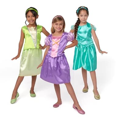 Disney Princess Dress Up Trunk – 21-Piece Deluxe Costume Set Featuring Ariel, Jasmine, Tiana & Rapunzel Outfits with Accessories & Storage Trunk – Amazon Exclusive - Image 14