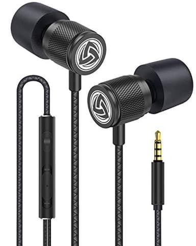 LUDOS Ultra Wired Earbuds in-Ear Headphones, 5 Years Warranty, Earphones with Microphone, Noise Isolating Ear Buds, Memory Foam for iPhone, Samsung, School Students, Kids, Women, Small Ears - Black - Image 1