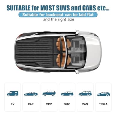 DikaSun Inflatable SUV Air Mattress Bed Car Mattress for SUV, Double-Sided Flocking Travel Camping Bed Car Air Mattress, Car Sleeping Mattress Bed for Universal SUV with Car Air Pump 2 Pillows - Image 8