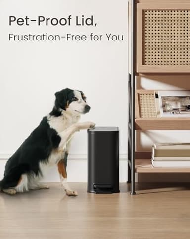 Cesun Small Bathroom Trash Can with Lid Soft Close, Step Pedal, 5 Liter / 1.3 Gallon Stainless Steel Garbage Can with Removable Inner Bucket, Waste Basket for Bathroom, Bedroom (Matte Black) - Image 6