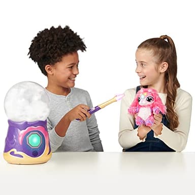 Magic Mixies Magical Misting Crystal Ball with Interactive 8 inch Pink Plush Toy and 80+ Sounds and Reactions - Image 5