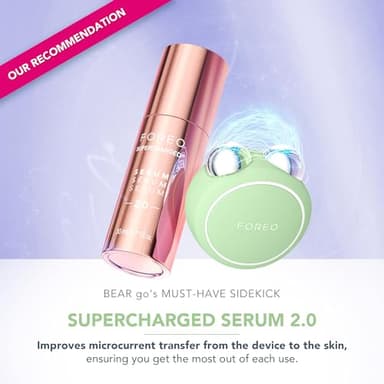 FOREO Bear 2 go - Travel-Friendly Toning Microcurrent Facial Device - for Fine Lines & Wrinkles - Anti Aging - Face Sculpting - Instant Full Face Lift - Firm & Contour - Compact Skin Care - Pistachio - Image 4