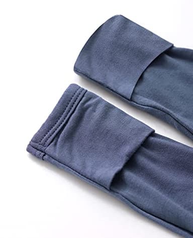 Newborn Baby Boys Girls Knotted Gown Hat Set Soft Viscose from Bamboo Infant Sleeper Baby Sleep Gown with Mittens (Navy, 0-3 Months) - Image 3