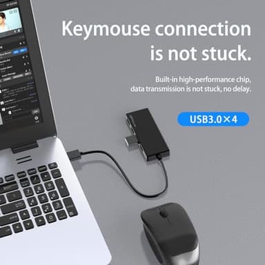 ANYPLUS USB 3.0 Hub, 4 Port USB Hub Splitter,Portable USB Adapter Mini Multiport Expander for Desktop, Laptop, Xbox, Flash Drive, HDD, Console, Printer, PC, Keyboards, HP, Dell - Image 6