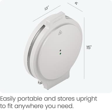 Chefman Everything Maker & Pizza Oven – 1440W Countertop Electric Pizza Maker with 12” Nonstick Cooking Plates, Plus Makes Quesadillas, Omelettes and More, with Indicator Lights and Vertical Storage - Image 7