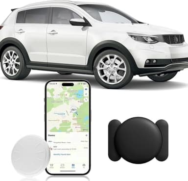 Hongtop Tracker Device for Vehicles,Mini Hidden Car Tracker with Magnetic Case,No Monthly Fee Real Time GPS Car Tracker Works with Apple Find My (iOS Only) -Black,1PCS - Image 1