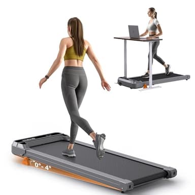 Walking Pad Treadmill with Incline - 3-Levels Incline, 2.5HP Ultra-Quiet 300lbs Capacity Under Desk Treadmill for Home Office Apartment, Mini Portable 4.7" Slim Space-Saving Compact Heavy Duty Remote - Image 1
