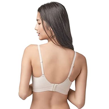 Floatley Cozy Adjustable Bra Comfort Wirefree Seamless Bra with Embedded Pad for Women Size XL Champagne - Image 3