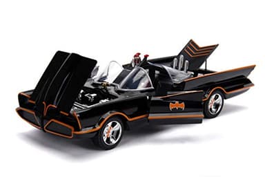 Jada DC Comics 1:18 1966 Classic TV Series Batmobile Light-Up Die-cast Car with 3" Batman and Robin Figures, Toys for Kids and Adults - Image 5