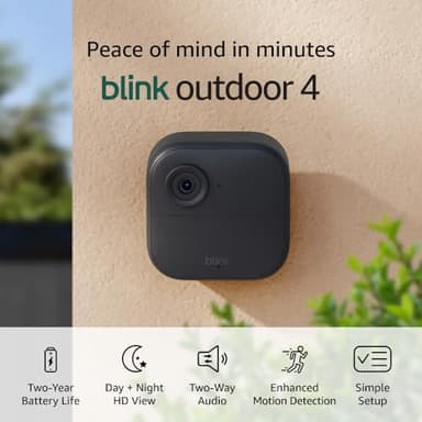 Blink Outdoor 4 (newest model) – Wireless smart security camera, two-year battery life, 1080p HD day and infrared night live view, two-way talk. Sync Module Core included – 1 camera system - Image 6
