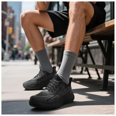 ALLSWIFIT Men's Slip On Walking Shoes Hands-Free Cushion Running Tennis SwiftPlush Non-Slip Comfortable Workout Gym Athletic Fashion Sneakers,Size 13,Black,AMUMRS2512 - Image 7