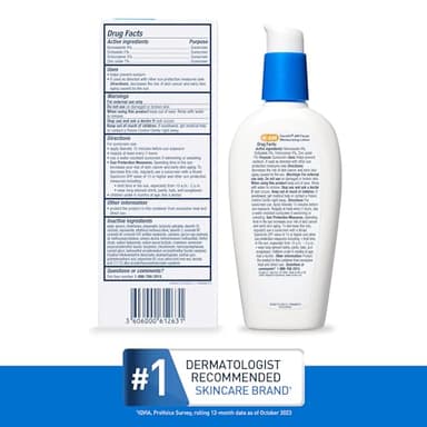 CeraVe AM Facial Moisturizing Lotion SPF 50, Face Moisturizer with SPF, Hyaluronic Acid, Niacinamide & Ceramides, Non-Greasy, Blends Seamlessly With No White Cast, Non Comedogenic Sunscreen, 3 Oz - Image 9