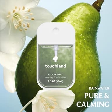 Touchland Power Mist Hydrating Hand Sanitizer Spray, DYE FREE Trio Set (Rainwater, Unscented, Beach Coco), 1 FL. OZ. Travel Size (Set of 3) - Image 4