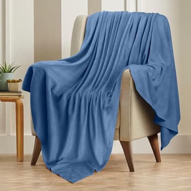 Utopia Bedding Wedgewood 100% Cotton Blanket [King Size - 90x108 Inch] 350GSM Lightweight, Soft and Breathable Thermal Blanket for All Seasons - Image 5