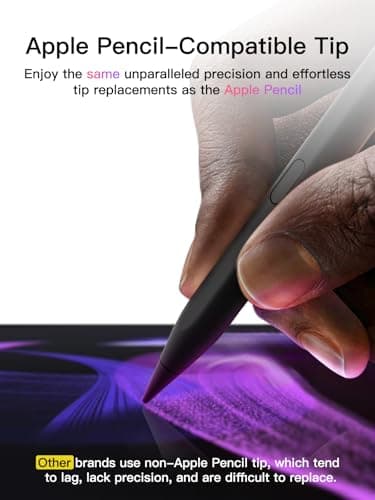 Stylus Pen for ipad 2018-2025, USB-C Fast Charging Pencil, Pixel-Perfect Tilt Sensitivity for iPad 11/10/9/8/7/6/A16, iPad mini 7/6/5, iPad Air M3/2 11"/13"/5/4/3, iPad Pro M5/4 13"/12.9″/11″ Black - Image 2