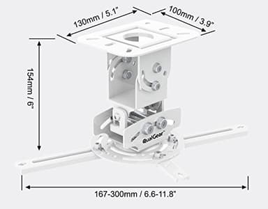 QualGear PRB-717-Wht Ceiling Mount Projector Accessory - Image 2