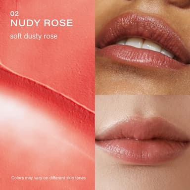 Melixir Vegan Lip Butter (12 Colors), Hydrating Tinted Lip Balm Stick, Bee-Free, Petrolatum-Free, Plant-Based, Moisturizes Dry & Chapped Lips With Shea Butter, Sheer, Natural Finish - #02 Nudy Rose - Image 3