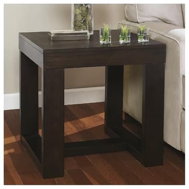 Signature Design by Ashley Watson Classic Oversized Square End Table, Dark Brown - Image 2