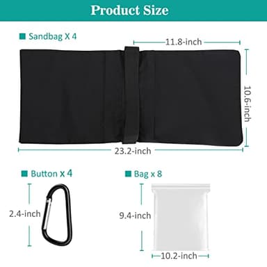 Aimosen 4 Packs Sandbags Weight Bags for Light Stand Photography Video Equipment, Heavy Duty Saddlebag for Backdrop Stand, Photo Tripod, Canopy, Pop up Tent, Umbrella Base, Fishing Chair, Picnic Table - Image 5
