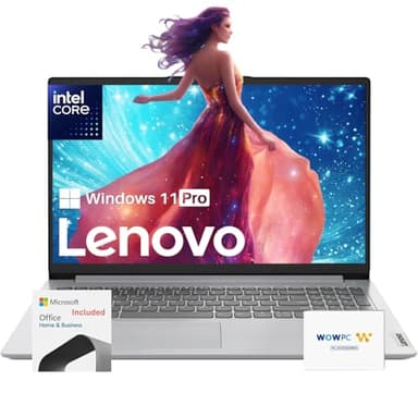 Lenovo Business Laptop | 36GB RAM | 1.1TB Storage (640GB SSD+512GB External) | Intel Core | 15.6" Win 11 Pro | WOWPC Bundle (Renewed) - Image 1