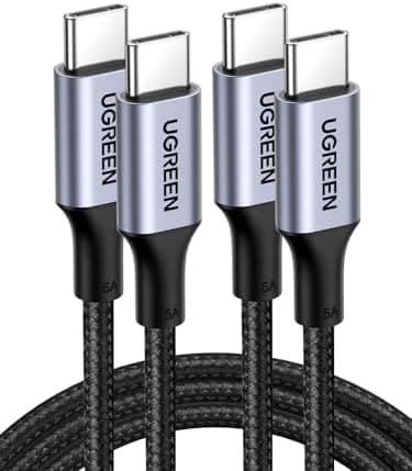 UGREEN USB C to USB C Cable, 100W 2-Pack USB C Charger Cable for iPhone 17/17 Air/17 Pro/17 Pro Max/16, MacBook Pro, iPad Pro, Dell XPS, Samsung Galaxy S25/S24/S23 Ultra, Switch, Pixel, 3.3FT Black - Image 3