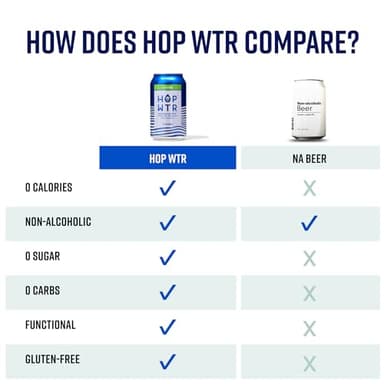 HOP WTR - Sparkling Hop Water - Variety Pack (12 Pack) - NA Beer, No Calories or Sugar, Low Carb, With Adaptogens and Nootropics for Added Benefits (12 oz Cans) - Image 4